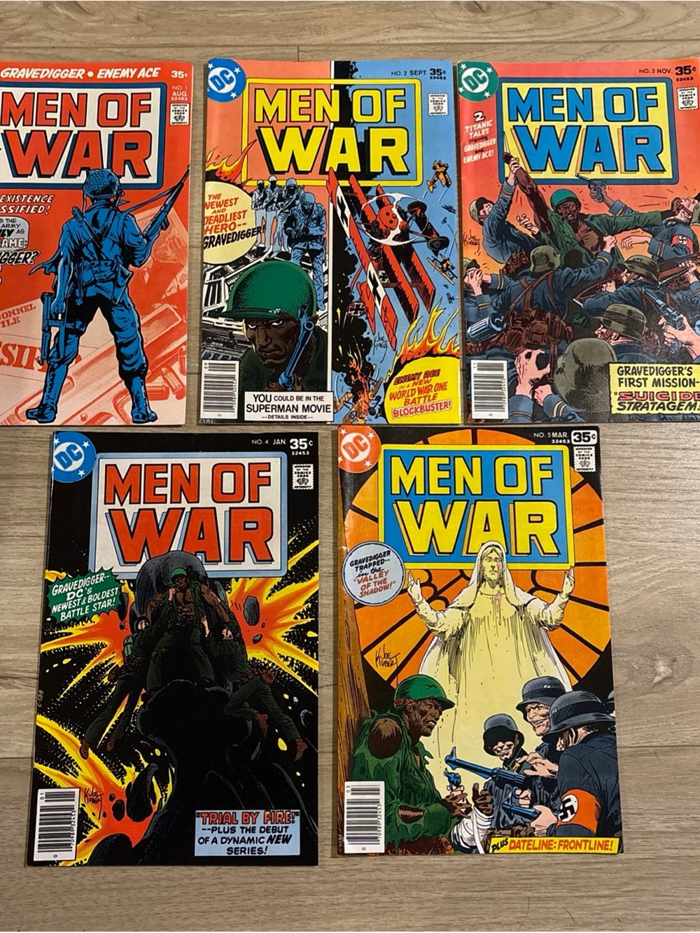 Men of War DC Comic Book Lot #1-5 (5 Issues) - 1977 Bronze Age
